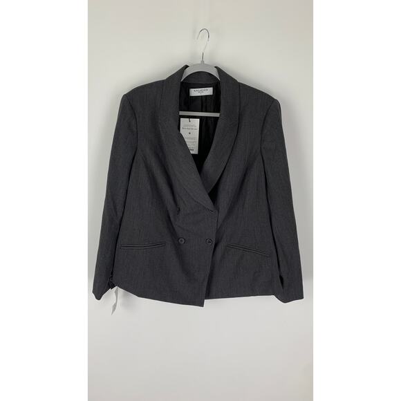 MM Lafleur Roxane Blazer Light Twill Charcoal Gray Womens XL/1X Size +1 Jacket - Picture 1 of 8